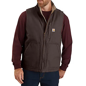 Carhartt 104277 Washed Duck Sherpa-Lined Mock-Neck Vest