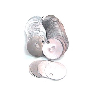 ALUMINUM Disc Tags 1.5" Numbered 1-100