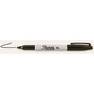 SANFORD SHARPIE Felt Marker Black Fine Tip