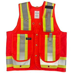 DEAKIN "CSA" Orange Nylon Cordura Cruiser Vest c/w Radio Pocket
