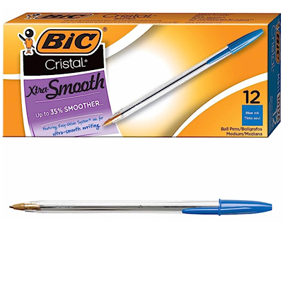 BIC Ballpoint Pen, Medium 1.0mm (Box of 12)
