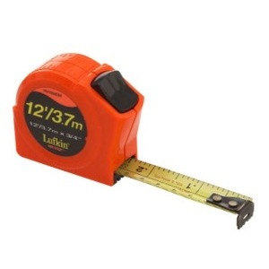 LUFKIN PHV1034DMN Hi-Viz 12' / 3.7m Measuring Tape (1/10's ft.)