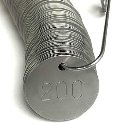 ALUMINUM Disc Tags 1.5" Numbered 1-100