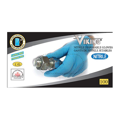 VIKING 34600 Nitrile Disposables Gloves Blue
