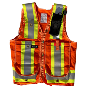 DEAKIN Cotton 4" Reflective Cruiser Vest c/w Radio Holster