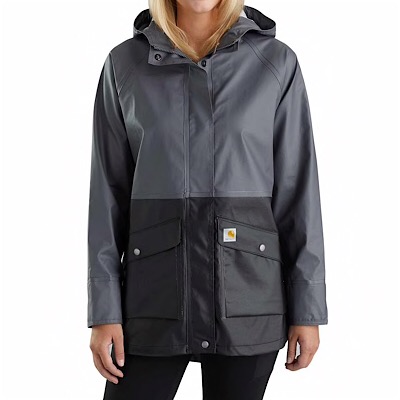 CARHARTT 103615 Womens Waterproof Rainstorm Coat Black