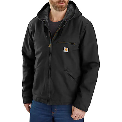 CARHARTT 104392 RELAXED FIT WASHED DUCK SHERPA-LINED JACKET