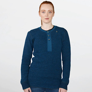Stanfield's 1315W Wool Henley L/S Shirt Blue