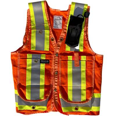 DEAKIN Cotton 4" Reflective Cruiser Vest c/w Radio Holster