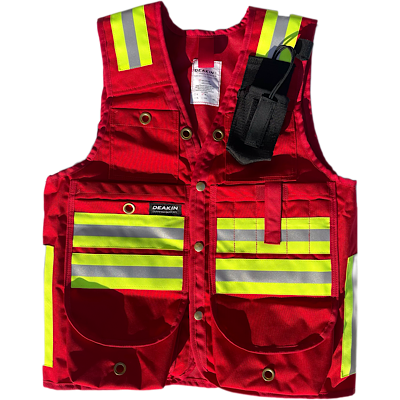 DEAKIN Nylon Cordura Reflective Cruiser Vest c/w Radio Pocket