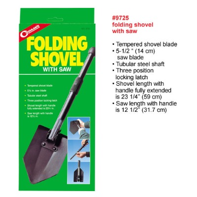 COGHLAN'S 9725 Folding Shovel w/Saw