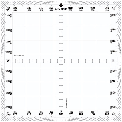 Douglas 5" Square Navigational Protractor