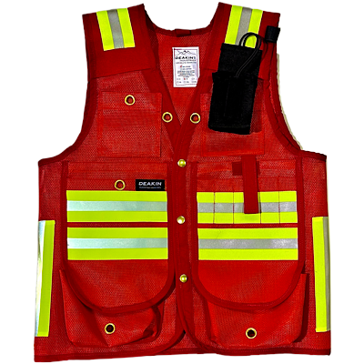 DEAKIN Mesh Reflective Cruiser Vest c/w Radio Pocket