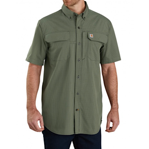 CARHARTT 104258 Force® Relaxed Fit LW SS Button-Front Plaid Shirt