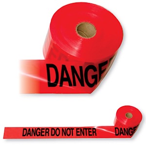 STONEBLAZE  DANGER DO NOT ENTER 3" x 1000' Red