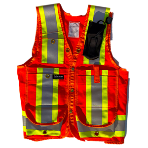 DEAKIN Cordura 4" Reflective Cruiser Vest c/w Radio Holster