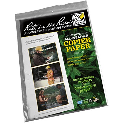 RITE IN THE RAIN All-Weather Copier Paper (8.5" x 11") 25 Sheet Pack