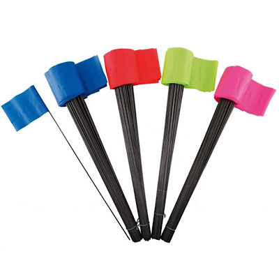 STONEBLAZE Wire Stake Marking Flag 4"x5" with 30" Wire