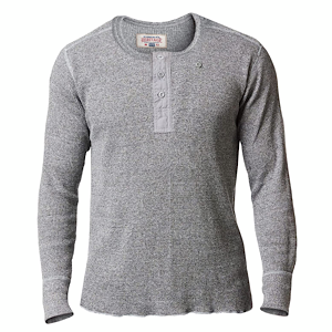 Stanfield's 1315 Men's Wool Henley L/S Shirt Grey